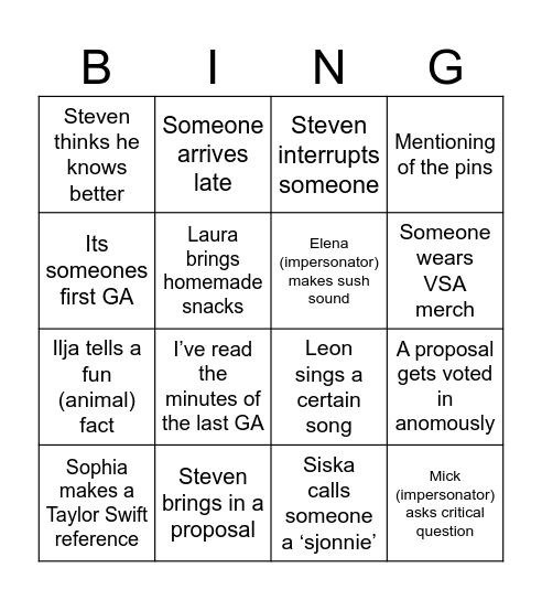 GA 25-02-2025 Bingo Card