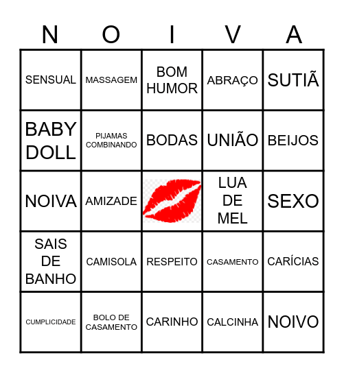 BINGO  DA  ANA Bingo Card