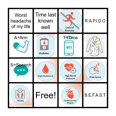 STROKE AWARENESS BINGO Card