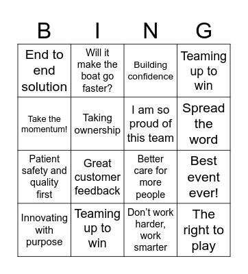 Management Bingo Card