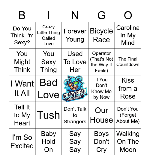 Feeling Good and Fun Bingo Card