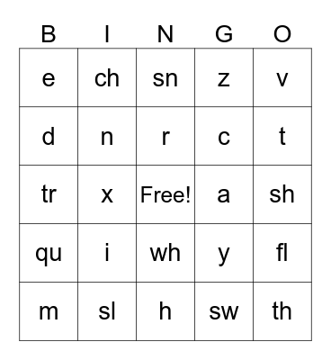 Sound Attack! Bingo Card