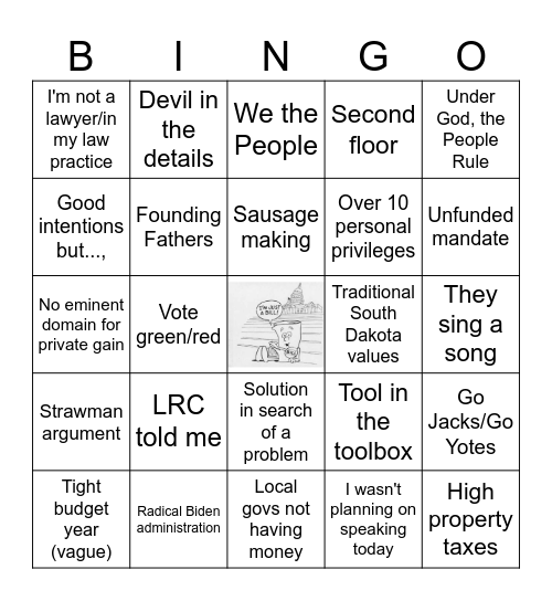 Crossover Day Bingo Card