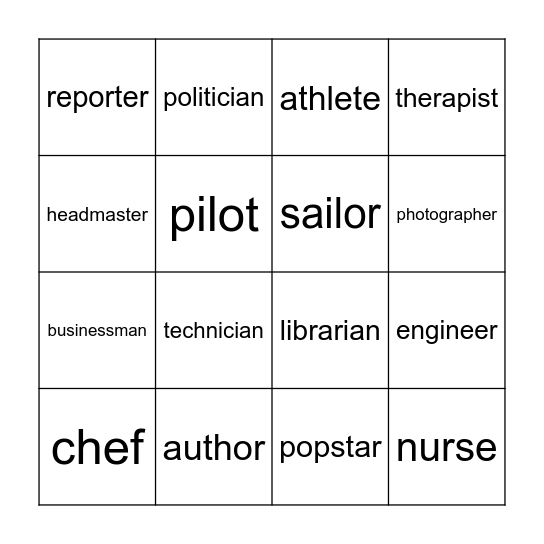 Business & work Bingo Card