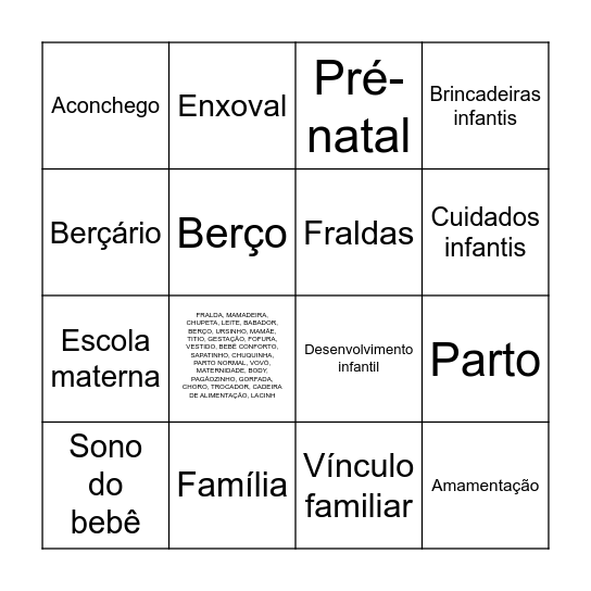 CHÁ DA ANA TERESA Bingo Card