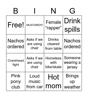 Stairs BINGO! Bingo Card