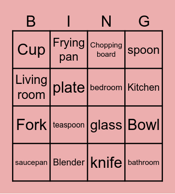 Kitchen equipment - Maja Bingo Card