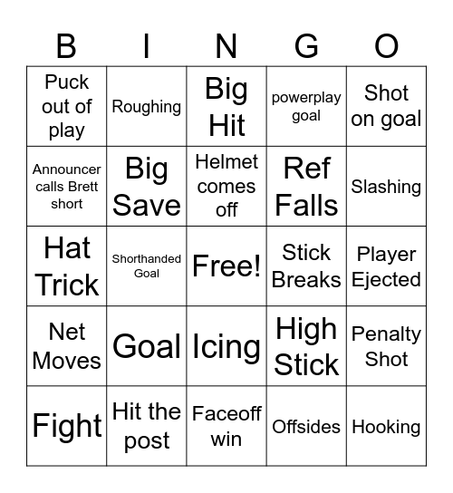 Blizzard Bingo Card
