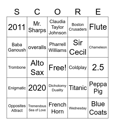 CTJ Trivia Bingo Card