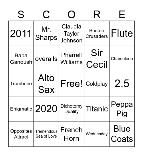 CTJ Trivia Bingo Card