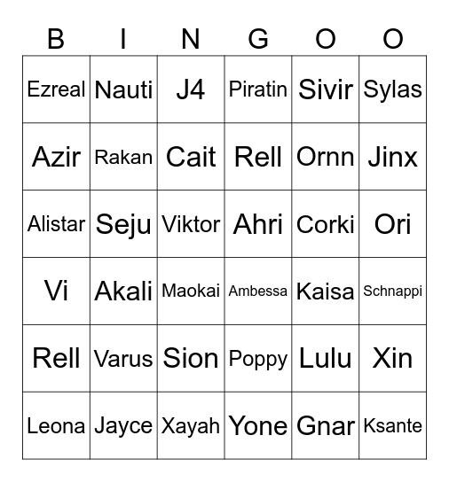 PL Bo5 Gixi Bingo Card