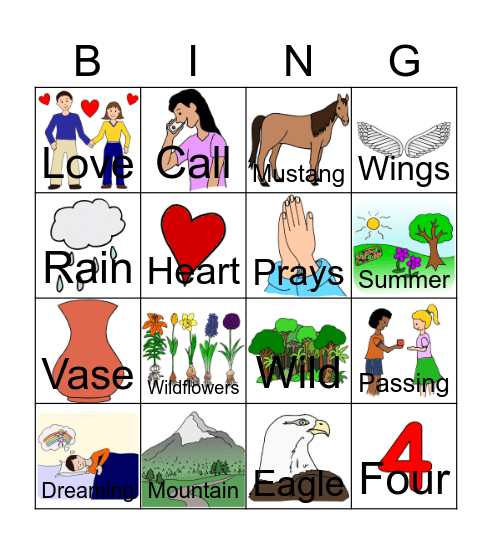 "Wild as You" Bingo Card