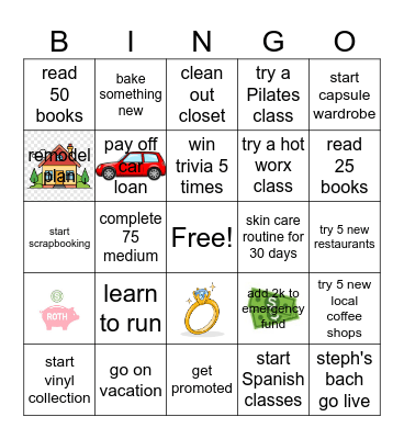 Katie's 2025 Bingo Card