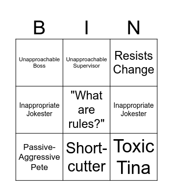 Problem Employees Bingo Card