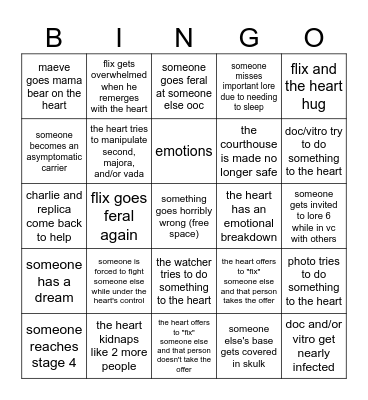 mines lore bingo Card