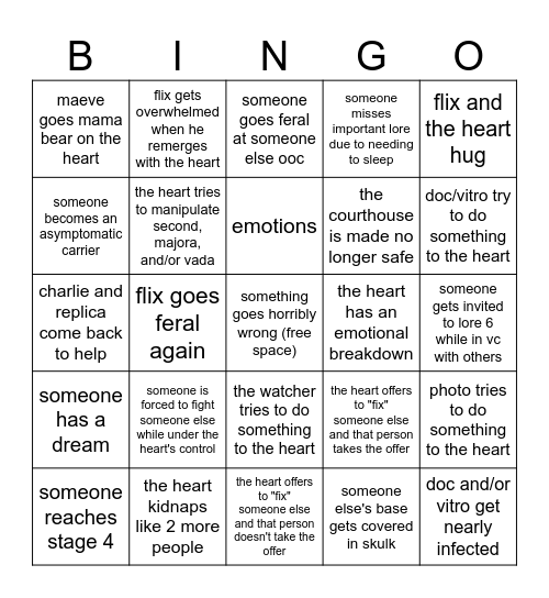 mines lore bingo Card