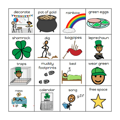 The Night Before St. Patrick's Day Bingo Card