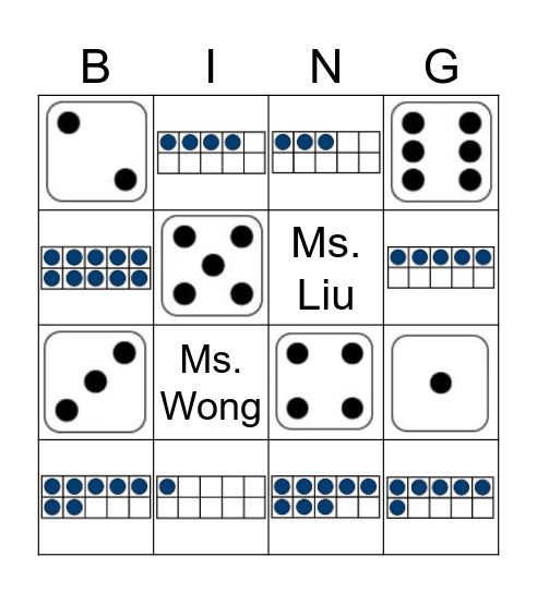 Ten Frames BING Bingo Card