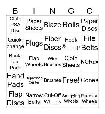 SGA Bingo Card