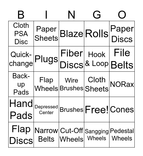 SGA Bingo Card