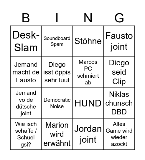 Gaming & Memes Bingo Card