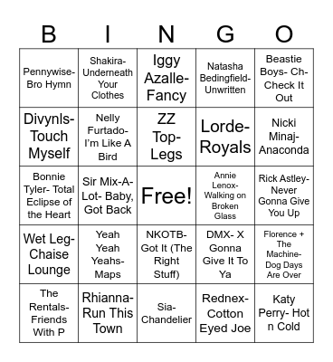 Radio Bingo Square Up Bingo Card