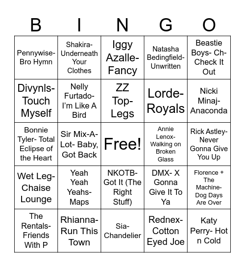 Radio Bingo Square Up Bingo Card