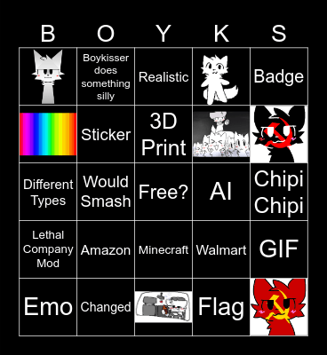 Boykisser Image Bingo Card