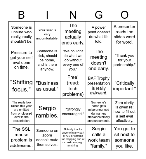 2/25/25 Bingo Card