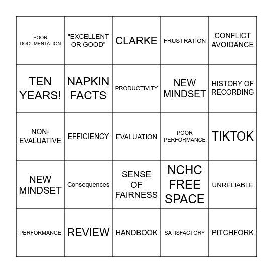 Microsoft Word  Bingo Card