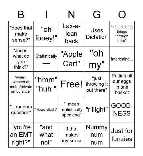 If Bingo Card