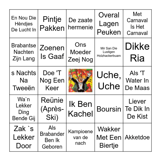Kie nou, karnavals kien! Bingo Card
