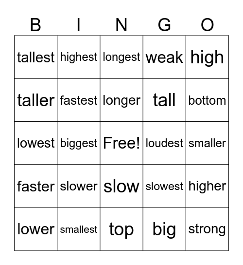 Marvin's Friends Bingo Card