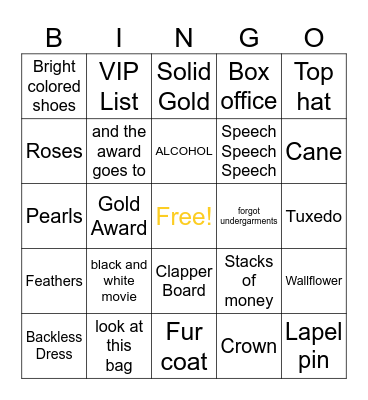 Tinseltown's Triple Threat Bingo Card