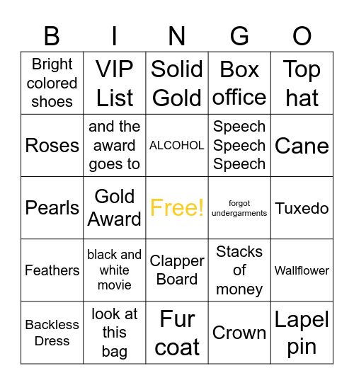 Tinseltown's Triple Threat Bingo Card