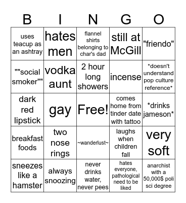 siobhanahan binger  Bingo Card