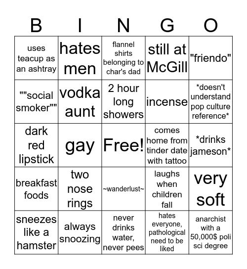 siobhanahan binger  Bingo Card