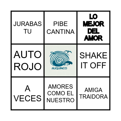 BINGO DE CANCIONES Bingo Card