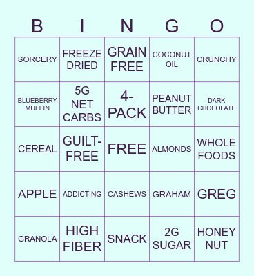 Magic Spoon Bingo Card