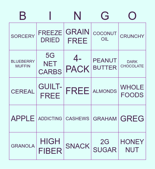 Magic Spoon Bingo Card