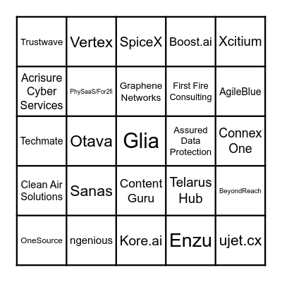 Telarus Supplier Open House Bingo Card