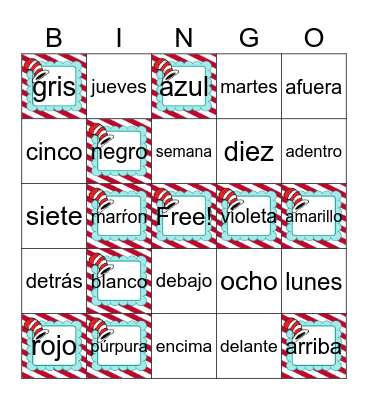 Dr. Seuss Bingo Card