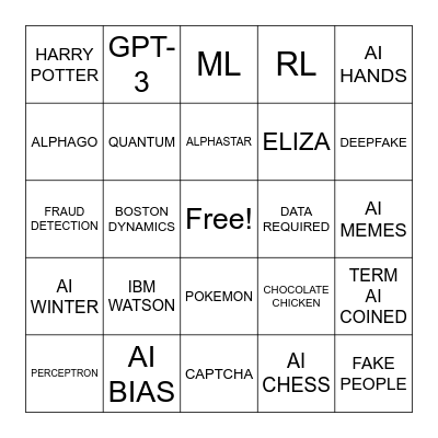 AI BINGO Card