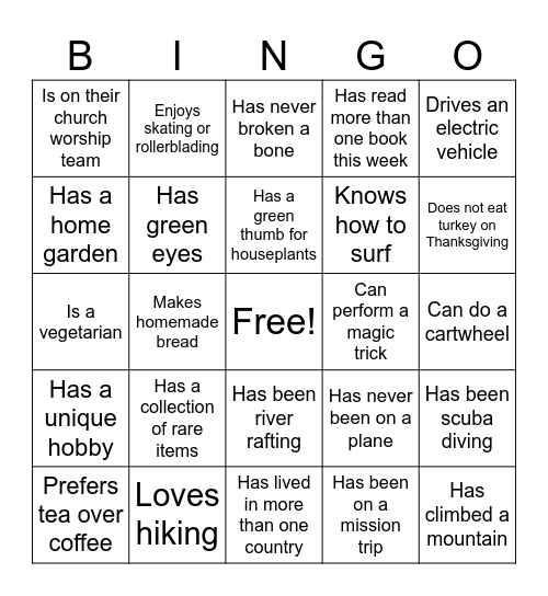 Fourth Quarter Fun Bingo Card
