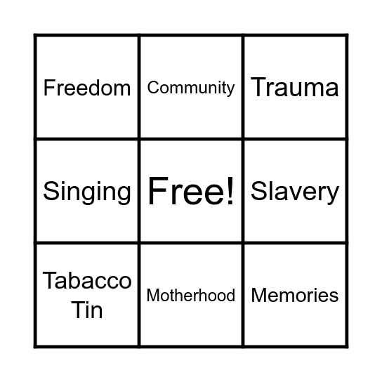 Beloved Bingo Card