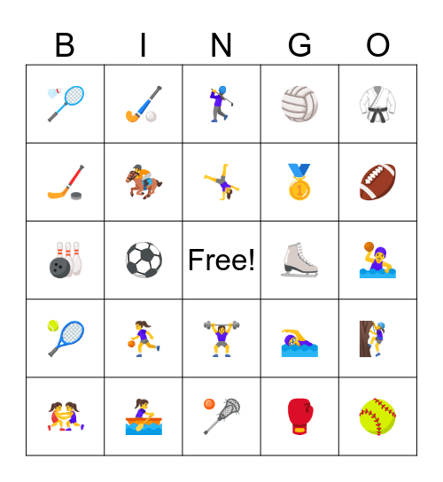 Women’s sports! Bingo Card