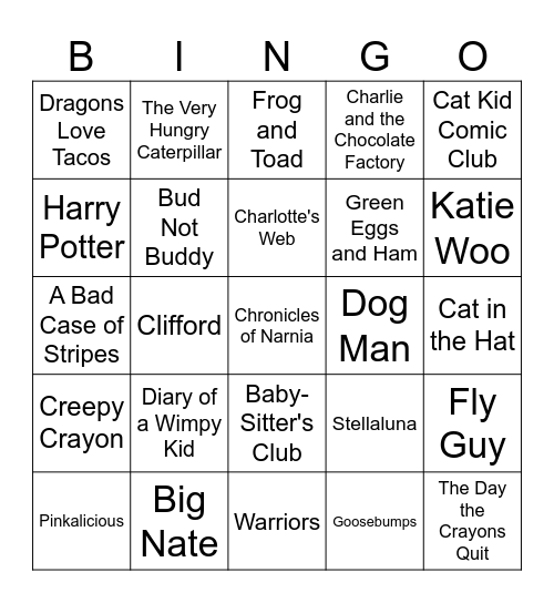 Nevada Reading Week Class Bingo Monday Bingo Card