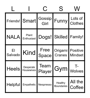 Alex Bingo Card