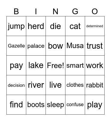 F3 review Bingo Card
