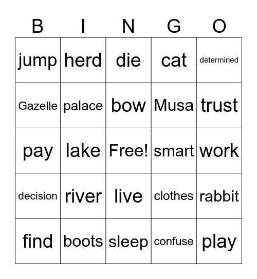 F3 review Bingo Card